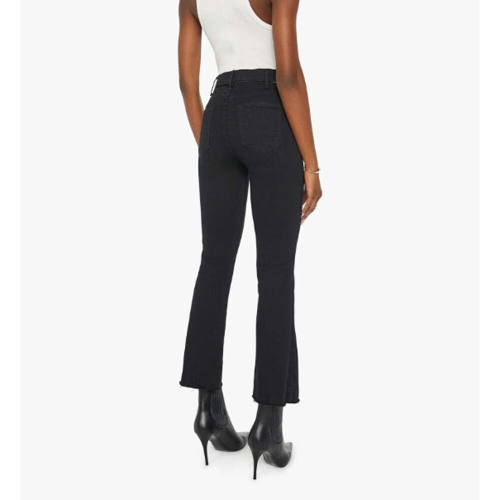 Mother The Hustler Ankle Fray Jeans Not Guilty Black Wash 27
